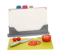 Cutting Board Set | 4 Pieces Non Slip Color Coded Chopping Tray | Meat Cutt