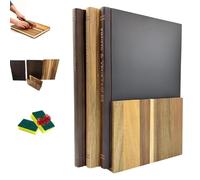 Cutting Board That Looks Like Books, Chopping Board Set of 3 with Stand, Wood Decorative Cutting Boards for Kitchen, Decorative Cookbook Style Serving for Parties & Home (1Set)