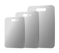 Cutting Boards for Kitchen, 3 Pieces Double-Sided Kitchen Supplies, Stainless Steel Cutting Board Food Tray for Meat, Fruit, Vegetable, Cheese, Home, Apartment