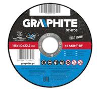 Cutting disc for metal 115 x 1,0 x 22 mm, 41 A60-T-BF