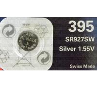 Cutting Edge, 1 X Renata 395 SR927SW a bottone SB di AP Batteria/batteria per orologio, Ossido d' argento, 1,55 V, Blister ® alute®, Cleva Edition
