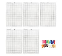 Cutting Mat Pen Adapter Combo Set, 5pcs Slip Adhesive Mats with 17pcs Marker Adapters, Compatible with Explore Air Maker Cameo, for Craft Resin Cutting