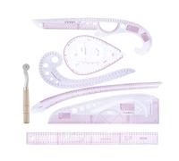 Cutting Quilting Accessories - 7 Pieces Fashion Design Sewing Ruler Set, Clear Acrylic Tailoring Multi Curved Pattern Grade | Dressmaker Patternmaking Silhouette Templates Accessory Kit