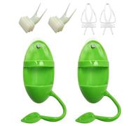 Cuttlebone Holder for Birds - 2 Pieces Food Holder Feeding Rack with Forks | Bird Feeder for Parakeet Canary Finch Macaw, 13x5cm/5.12x1.97 inches