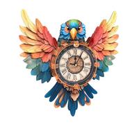 Cutywood Puzzle 3D per adulti-orologio a pappagallo con orologio funzionale, puzzle in legno 3D (33,5 x 35,1 cm), puzzle 3D da scrivania, decorazione da parete per la casa, regali per amici/notte di