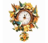Cutywood Puzzle in legno 3D per adulti, motivo colibrì, puzzle 3D, con orologio funzionale (28,6 cm x 37,4 cm), decorazione da scrivania, da parete, regalo per amici e famiglie