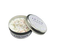 Cuver Cera di Soia Naturale - Profumata alla Lavanda, con Aggiunta di Sale dell'Himalaya e Lavanda Essiccata: Usala per 15 minuti al giorno e purifica i tuoi pensieri, candela per meditazione e yoga.