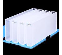 Cuvette in vetro ottico da 35 ml, con coperchio 4 pezzi | Percorso di 100 mm, precisione di ±0,05 mm for analisi di laboratorio spettrofotometriche