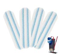 CUVZORA 4 panni in microfibra di ricambio, qualità premium, lavabili e riutilizzabili, per Vileda H2Pro & O-Cedar H2Pro Flat Mop