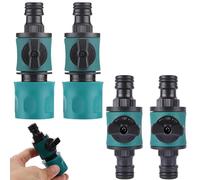 CUVZORA Compatibile con Gardena - Set di 4 valvole di regolazione per tubo con valvola regolabile, raccordo per tubo da giardino, compatibile con connettori rapidi da 1/2 pollici per uso domestico