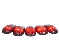 CUWLTXA Dinamico Indicatore 5 pz Luci di ingombro per Tetto Cabina Luci LED a Striscia Completa per Ford per Camion GMC Heavy Duty o Super Duty 12V(Rosso)
