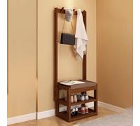 CUXAHO Appendiabiti, Armadio d'ingresso,Spogliatoio Stand Appendiabiti, con Panca e Scarpiera, Ganci,per Corridoio Camera da Letto(50cm/19.7in)