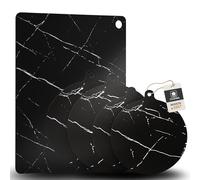 CUZINA Copri Piano Induzione Effetto Marmo 5 Pezzi | 2 Tondi Ø18cm + 2 Tondi Ø22cm + Rettangolare 25x35cm | Protezione Fornelli Induzione 260° | Antiscivolo e Lavabile