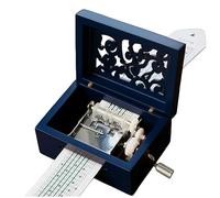 Cuzit Carillon in legno antico vintage inciso 15 note movimento manovella fai da te Musical Box Make Yr Own Song include un pugno, 14 fogli bianchi e 16 musica carta regalo di San Valentino