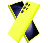 CUZMIGO for Samsung Galaxy S24 Ultra Silicone Case, Slim Fit Premium Liquid Silicone Shockproof Phone Cover, Upgraded Camera Protection and Microfiber Lining, Neon Yellow