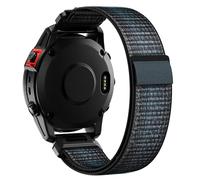 CUZOW Nylon Velcro Bands Compatible Fenix 5 Watch Band Fenix 6 22mm Quick Easy Fit Wristband for Garmin Fenix 7/Fenix 6 Pro/Forerunner 945/935/Fenix 5 Plus/Instinct, blu / nero, Moderno