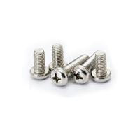 CVAADV 10-200 pz M2 .5 M3 M4 M5 M6 M8 GB818 In Acciaio Inox 304 Croce Tonda Phillips Vite A Testa Pannata bullone(45MM_100PCS M3)