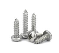 CVAADV 100~500 pezzi M1.2 .4 .5 .6 .7 M2 3 Piccola vite autofilettante a testa tonda con testa tonda Phillips a croce in acciaio inossidabile 304(2mm,M1.4 (200pcs))