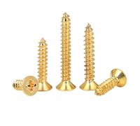 CVAADV Ottone puro Testa svasata Phillip Vite autofilettante piatta M2 M3 .5 M4 M5 Discussione Tavola di legno Mobili Occhiali for laptop Bullone fai da te(50Pcs M3x 10)