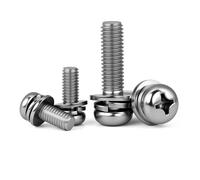 CVAADV Viti a testa tonda a croce in acciaio inossidabile 316 M2 .5 M3 M4 M5 M6M8 a tre combinazioni(40mm,M3 (30pcs))