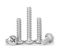 CVAADV Viti autofilettanti a testa tonda con intaglio a croce Phillips in acciaio inossidabile 304 M1.2 .7 M2 5 .6 M3 M4 M5(Length 16mm,M2.6 (60Pcs))