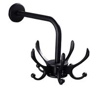 CvbGNJm Grucce for abiti, appendini for porte, ganci da parete, for cappotti in metallo, appendiabiti, portasciugamani, cappelli, portachiavi, organizer for ingresso, bagno, cucina(Black)
