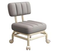 CvbGNJm Sgabello Rotolante, Sedile Basso Rotolante con Ruote Girevole a 360° Sgabello Corto Multiuso con Rullo for Trucco for Salone Ufficio Barbiere Cucina Casa(Light Gray)