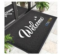 CVBN Zerbini Personalizzato con Logo Testo Nome Zerbino Personalizzati Ingresso Interno Tappeto Esterno Antiscivolo Commerciali Tappetino per Azienda Famiglia,60x90cm