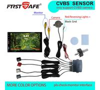 CVBS Sensore piatto da 22 mm montato su veicolo Sensore video visivo di parcheggio Sistema di allarme della distanza radar di assistenza inversi