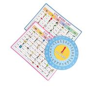 CVC Phonics Elenco di parole Giradischi Inglese Insegnante Aiuto didattico Facile da Usare per Bambini Pratica di Lettura Fonica Giradischi Insegnante Elenco di parole per bambini