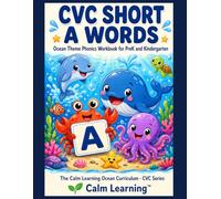 CVC Short A Words: Ocean Theme Phonics Workbook for PreK and Kindergarten: Read, Trace, Circle, and Write 27 Short A CVC Words Across 7 Word Families