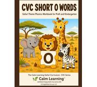 CVC Short O Words: Safari Theme Phonics Workbook for PreK and Kindergarten: Read, Trace, Circle, and Write 17 Short O CVC Words Across 5 Word Families