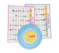 CVC Word Turntable Teaching Aid - Phonics Spinner Gioco Per Bambini Per Pratica L'Esercizio Di Lettura Inglese E Lista Sviluppo Del Linguaggio Phonics Strumento di Apprendimento Gioco Spinner Per