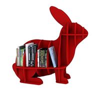CVdrtyED Libreria Decor Scaffale A Forma Di Coniglio Scaffali Creativi Per La Casa Libreria Per Camera Da Letto Atterraggio Multifunzionale Per Animali Per Soggiorno(Rot,53 * 28 * 48cm)