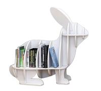 CVdrtyED Libreria Decor Scaffale A Forma Di Coniglio Scaffali Creativi Per La Casa Libreria Per Camera Da Letto Atterraggio Multifunzionale Per Animali Per Soggiorno(White,53 * 28 * 48cm)