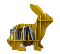 CVdrtyED Libreria Decor Scaffale A Forma Di Coniglio Scaffali Creativi Per La Casa Libreria Per Camera Da Letto Atterraggio Multifunzionale Per Animali Per Soggiorno(Yellow,53 * 28 * 48cm)