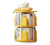 CVdrtyED Libreria Decor Scaffale Girevole Scaffali A 2 Livelli Libreria Da Pavimento Per Soggiorno Camera Letto Per Soggiorno(Yellow)