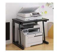 CVdrtyED Supporto Stampante Supporto Per Stampante Da Tavolo In Legno Per Con Struttura In Metallo Ripiano Per Per Scanner Fax Portadocumenti(Black,48x30x38cm)