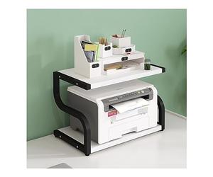 CVdrtyED Supporto Stampante Supporto Per Stampante Piccolo A 2 Livelli Organizzatore Del Per Da Tavolo Per Per File Scanner Fax Portadocumenti(H,44 * 28 * 30cm)