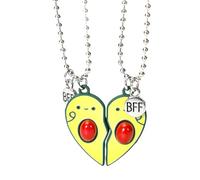 CVDYWDJIE 1 paio di collane dell'amore con avocado, collane dell'amicizia per ragazze, collane Bff, catene magnetiche, regali abbinati per amiche e migliori amici, Zinco
