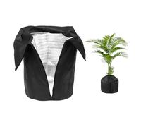 CVDYWDJIE 1 Pezzo di Copertura Termica per Piante, Copertura Antigelo Invernale per Piante, Copertura Termica per Piante con Coulisse, Copertura Antigelo per Piante in Vaso (Nero, 50 X 45 Cm)