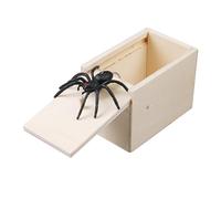 CVDYWDJIE 1 scatola per sputare ragni fatti a mano, scatola di legno spaventosa, divertente scherzo scatola, giocattolo creativo per bambini e adulti