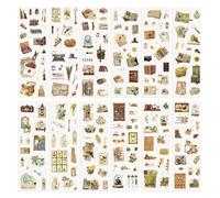 CVDYWDJIE 12 Adesivi Retrò Impermeabili, Materiale Creativo, Accessori per Album, Custodie per Cellulari, Diari, ECC.