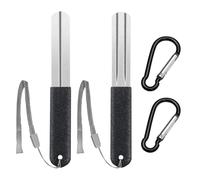 CVDYWDJIE 2 Mini Pietre per Affilare, 2 Moschettoni, Temperamatite per Ami da Pesca, Pietra per Affilare con Freccia Diamantata, Pratico Temperamatite, Accessori per Ami da Pesca