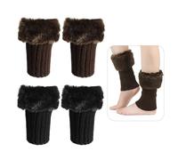 CVDYWDJIE 2 Paia Di Calzini In Peluche Lavorati A Maglia, Scaldamuscoli E Scaldapiedi, Accessori Di Abbigliamento Autunnali E Invernali, Calzini Caldi Da Donna, Calzini Semplici