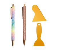 CVDYWDJIE 2 Perni per Utensili, 2 Raschietti, Perno di Sfiato per Pellicola per Auto, Perno in Metallo A Rilascio d'Aria, Strumento Retrattile per Erbacce in Vinile