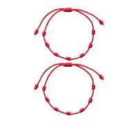 CVDYWDJIE 2 Pezzi di Corda Rossa, Corda Rossa Semplice, Braccialetto Intrecciato A Mano, Braccialetto di Coppia, Braccialetto Dell'Amicizia
