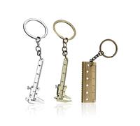CVDYWDJIE 2 Portachiavi Mini Calibro, 1 Portachiavi Mini Righello, Portachiavi in Metallo, Ciondolo Creativo per Borsa, Accessori per Strumenti di Misurazione