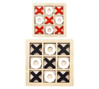 CVDYWDJIE 2 Set di Giocattoli Tris, Giocattoli Educativi per Bambini, Giocattoli per L'Allenamento del Pensiero, Giochi Interattivi per Famiglie, Giocattoli Creativi in Legno