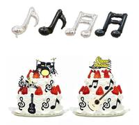 CVDYWDJIE 2 Set Inserti Musicali, 4 Palloncini Musicali, Decorazioni A Tema Musicale, Inserti Musicali per Violino, Decorazioni per Torte per Feste di Compleanno